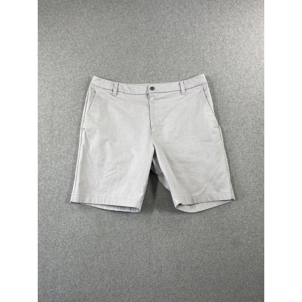 Lululemon Commission Shorts Mens 36 Gray Moisture Wicking 9" Inseam Quick Dry